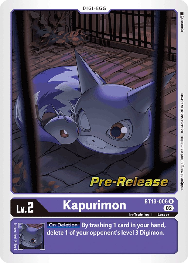 Kapurimon [BT13-006] [Versus Royal Knight Booster Pre-Release Cards] | Enigma On Main