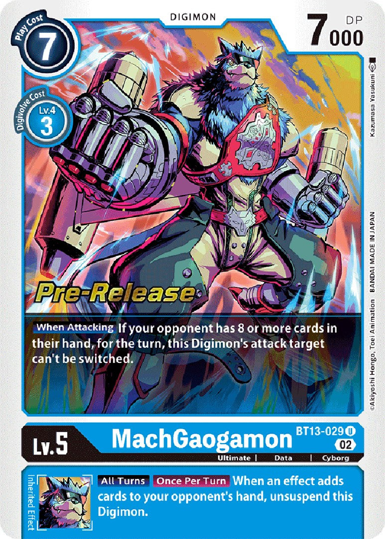 MachGaogamon [BT13-029] [Versus Royal Knight Booster Pre-Release Cards] | Enigma On Main