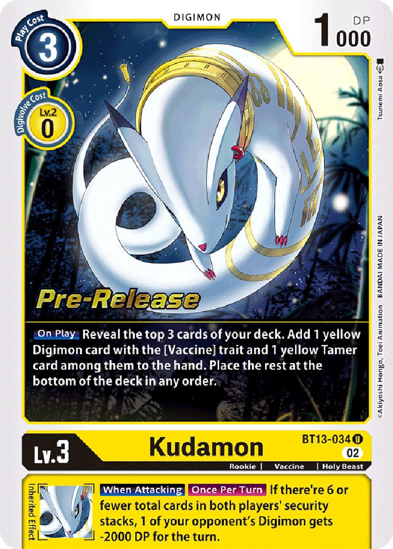 Kudamon [BT13-034] [Versus Royal Knight Booster Pre-Release Cards] | Enigma On Main