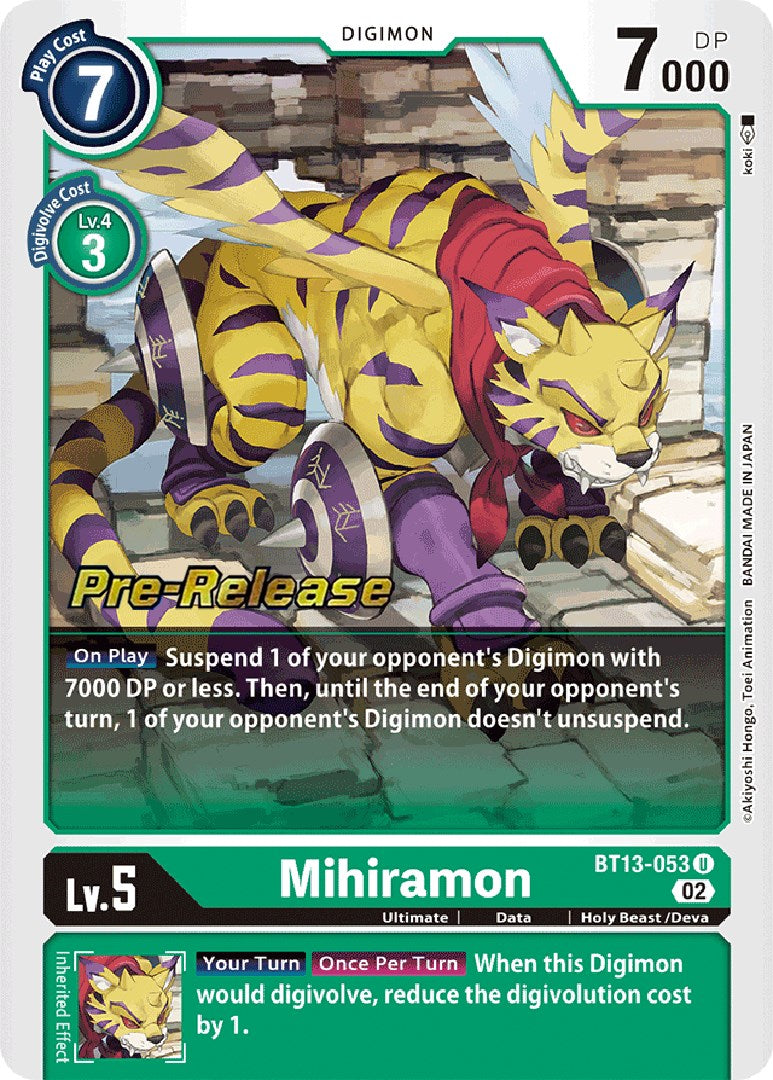 Mihiramon [BT13-053] [Versus Royal Knight Booster Pre-Release Cards] | Enigma On Main