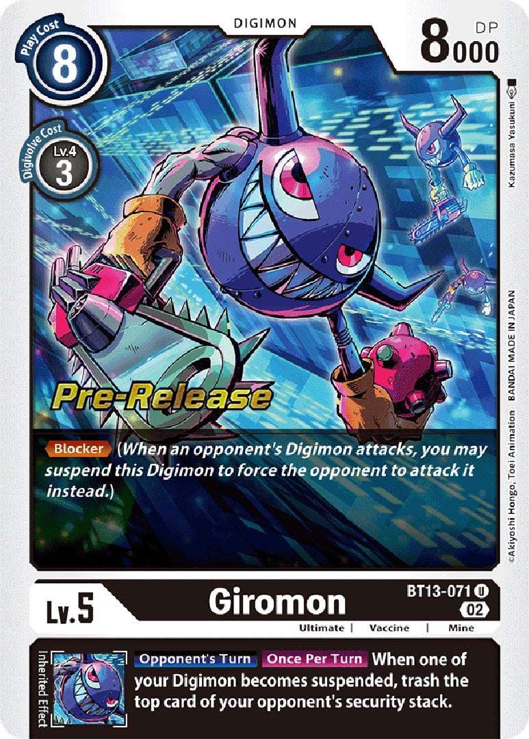 Giromon [BT13-071] [Versus Royal Knight Booster Pre-Release Cards] | Enigma On Main