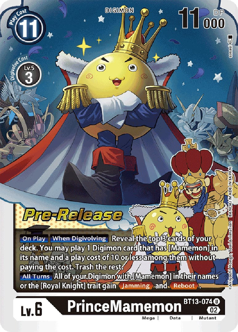 PrinceMamemon [BT13-074] [Versus Royal Knight Booster Pre-Release Cards] | Enigma On Main