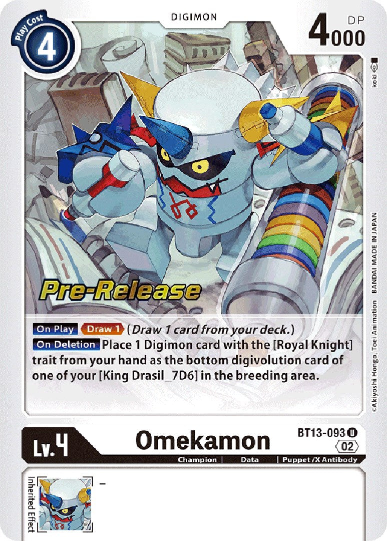 Omekamon [BT13-093] [Versus Royal Knight Booster Pre-Release Cards] | Enigma On Main