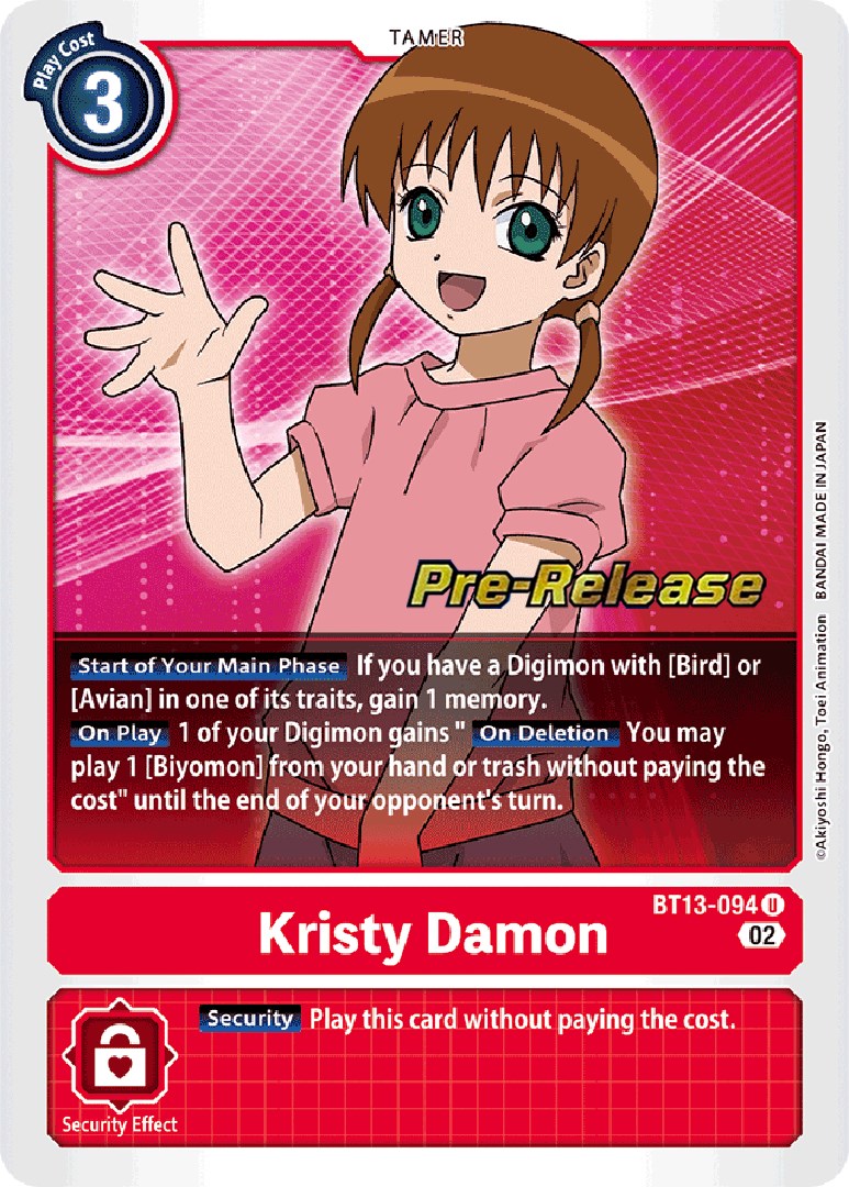 Kristy Damon [BT13-094] [Versus Royal Knight Booster Pre-Release Cards] | Enigma On Main