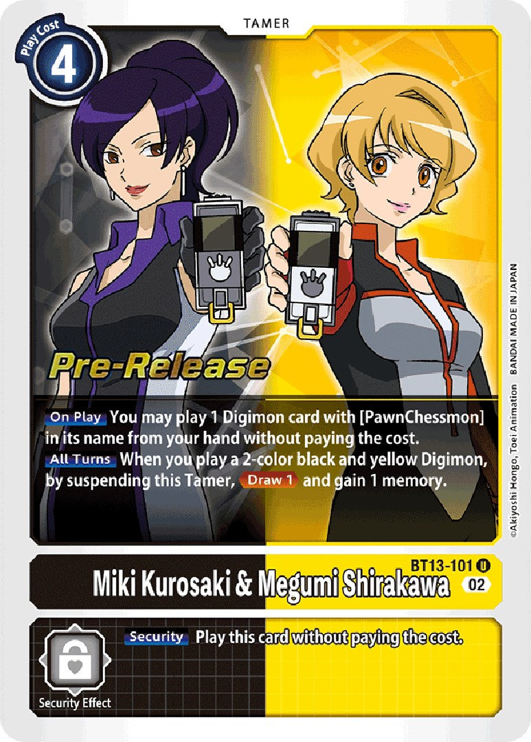 Miki Kurosaki & Megumi Shirakawa [BT13-101] [Versus Royal Knight Booster Pre-Release Cards] | Enigma On Main