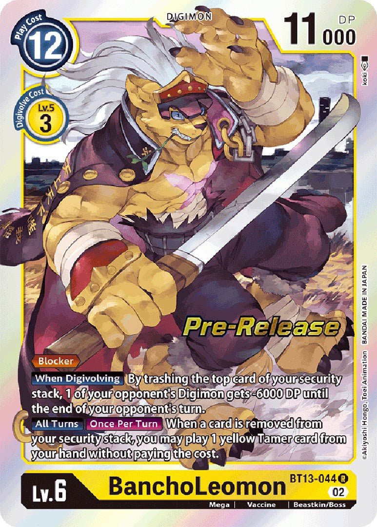 BanchoLeomon [BT13-044] [Versus Royal Knight Booster Pre-Release Cards] | Enigma On Main