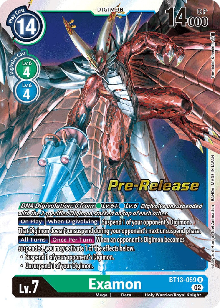 Examon [BT13-059] [Versus Royal Knight Booster Pre-Release Cards] | Enigma On Main