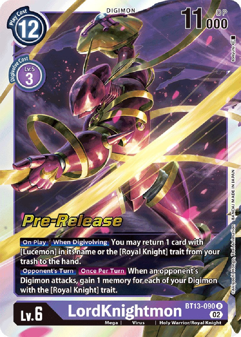 LordKnightmon [BT13-090] [Versus Royal Knight Booster Pre-Release Cards] | Enigma On Main