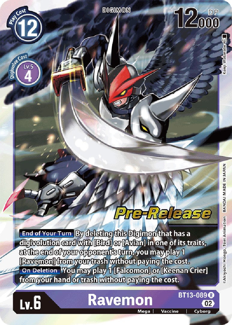 Ravemon [BT13-089] [Versus Royal Knight Booster Pre-Release Cards] | Enigma On Main