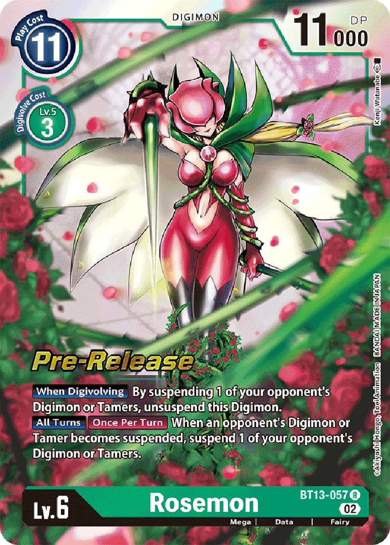 Rosemon [BT13-057] [Versus Royal Knight Booster Pre-Release Cards] | Enigma On Main