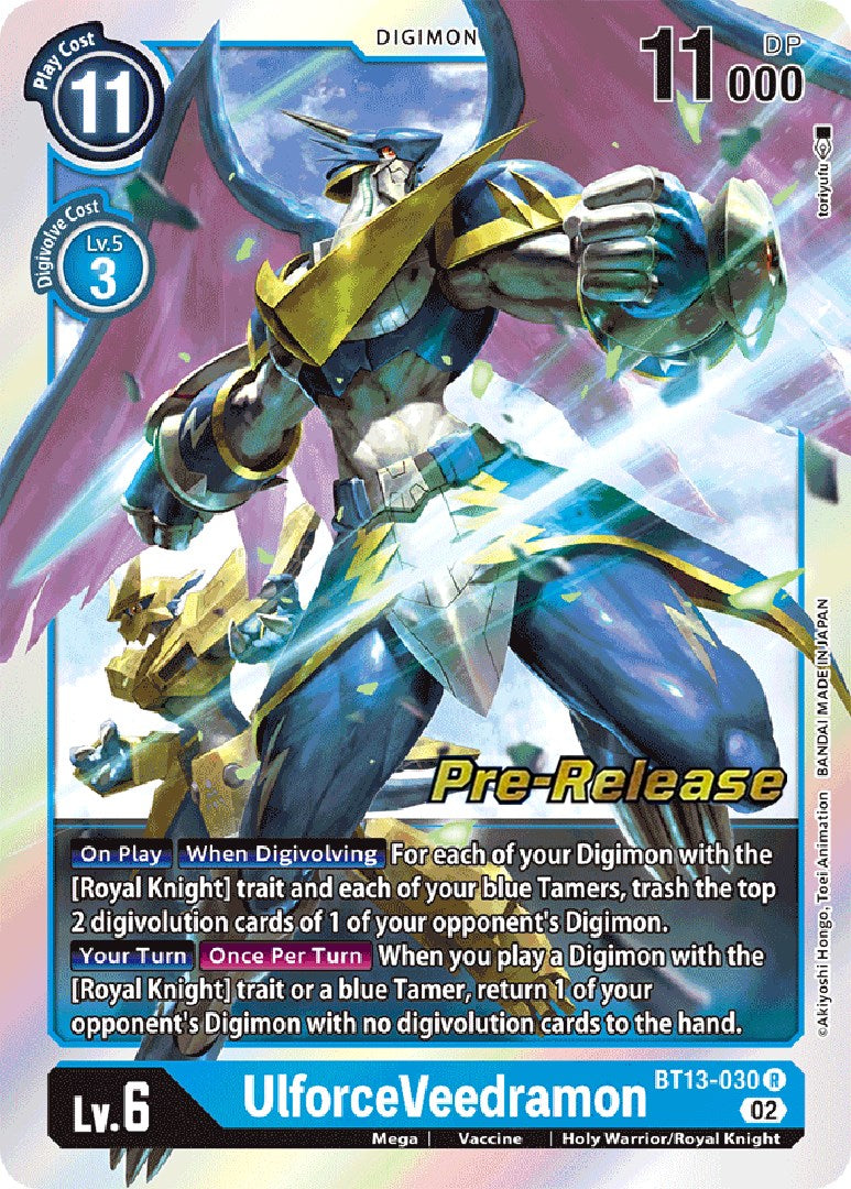 UlforceVeedramon [BT13-030] [Versus Royal Knight Booster Pre-Release Cards] | Enigma On Main