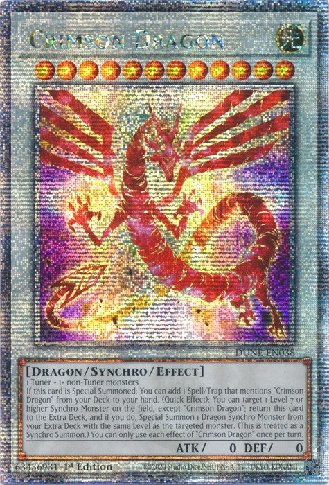 Crimson Dragon [DUNE-EN038] Quarter Century Secret Rare | Enigma On Main