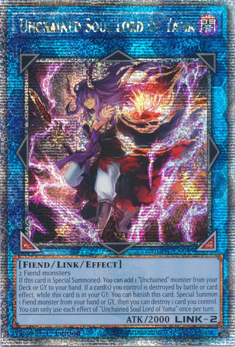 Unchained Soul Lord of Yama [DUNE-EN049] Quarter Century Secret Rare | Enigma On Main