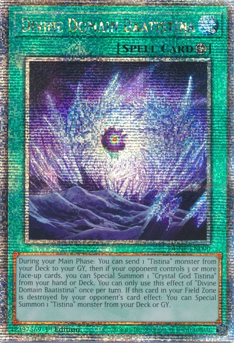 Divine Domain Baatistina [DUNE-EN090] Quarter Century Secret Rare | Enigma On Main