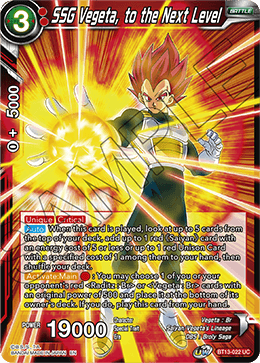 SSG Vegeta, to the Next Level (Uncommon) [BT13-022] | Enigma On Main