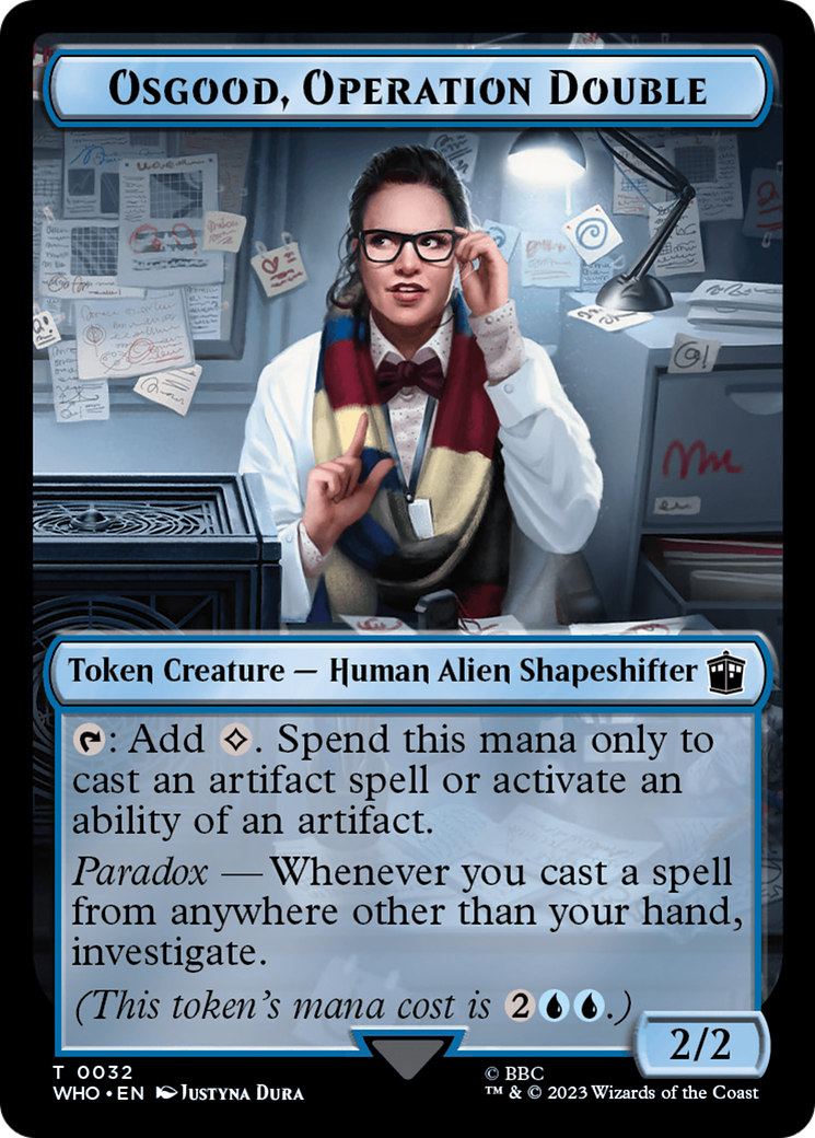 Alien // Osgood, Operation Double Double-Sided Token [Doctor Who Tokens] | Enigma On Main