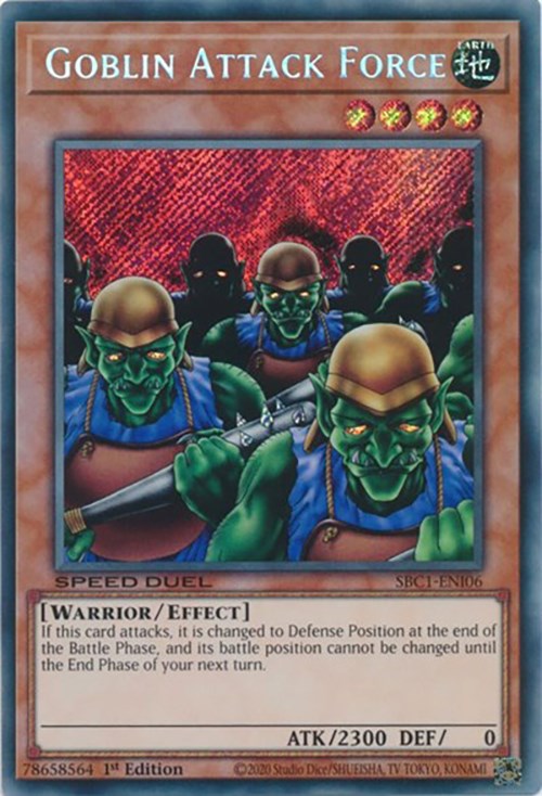 Goblin Attack Force [SBC1-ENI06] Secret Rare | Enigma On Main