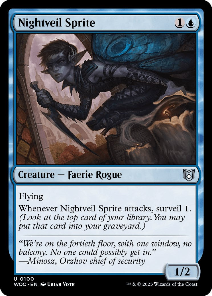 Nightveil Sprite [Wilds of Eldraine Commander] | Enigma On Main