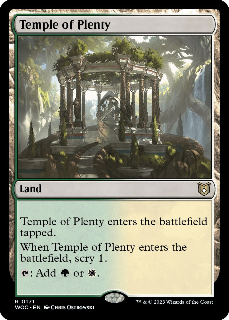 Temple of Plenty [Wilds of Eldraine Commander] | Enigma On Main