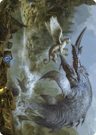 Horned Loch-Whale Art Card [Wilds of Eldraine Art Series] | Enigma On Main