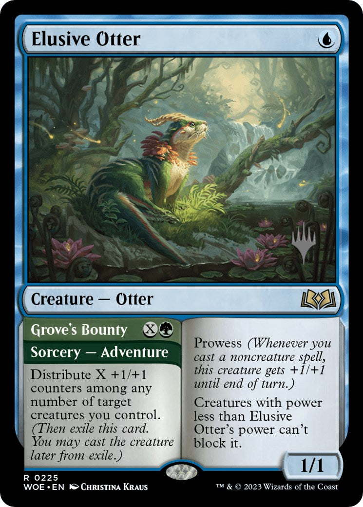 Elusive Otter // Grove's Bounty (Promo Pack) [Wilds of Eldraine Promos] | Enigma On Main