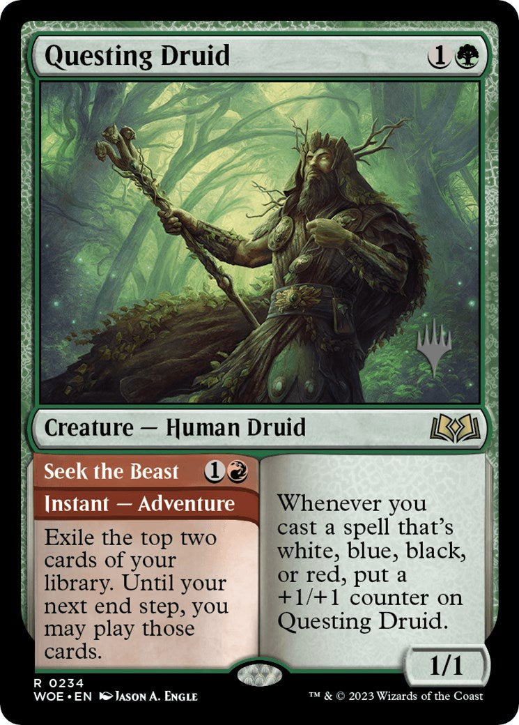 Questing Druid (Promo Pack) [Wilds of Eldraine Promos] | Enigma On Main