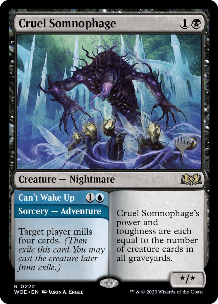 Cruel Somnophage // Can't Wake Up (Promo Pack) [Wilds of Eldraine Promos] | Enigma On Main