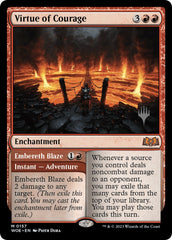 Virtue of Courage //Embereth Blaze (Promo Pack) [Wilds of Eldraine Promos] | Enigma On Main