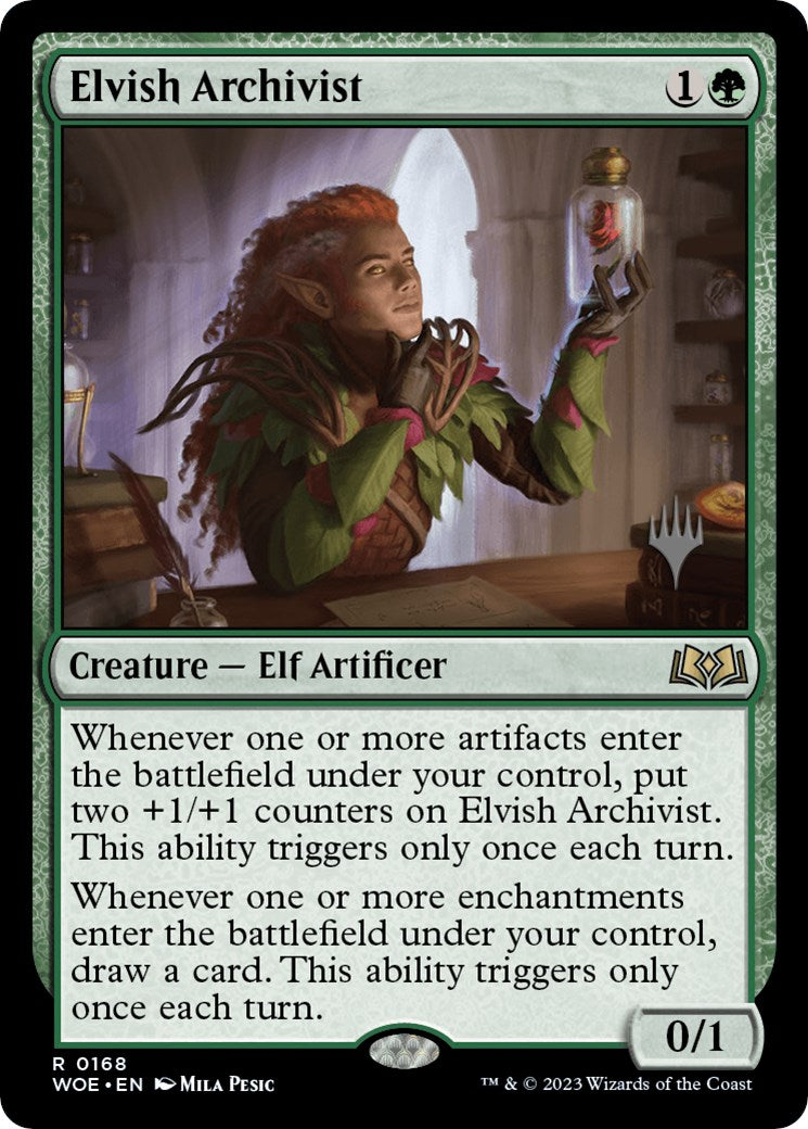 Elvish Archivist (Promo Pack) [Wilds of Eldraine Promos] | Enigma On Main