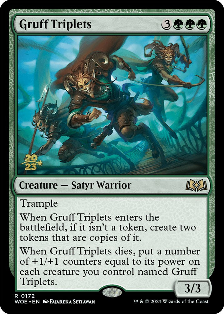 Gruff Triplets [Wilds of Eldraine Prerelease Promos] | Enigma On Main