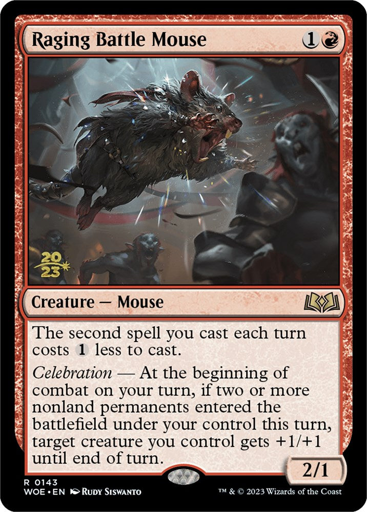 Raging Battle Mouse [Wilds of Eldraine Prerelease Promos] | Enigma On Main