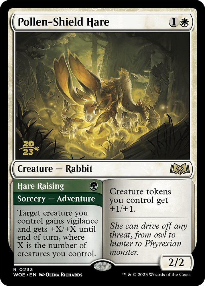 Pollen-Shield Hare // Hare Raising [Wilds of Eldraine Prerelease Promos] | Enigma On Main