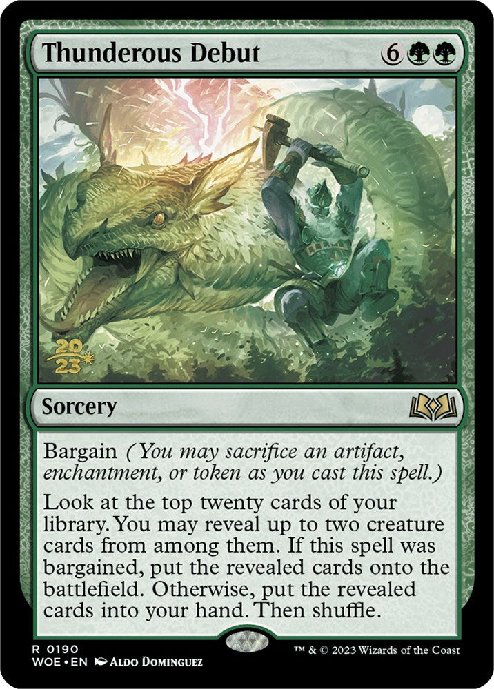 Thunderous Debut [Wilds of Eldraine Prerelease Promos] | Enigma On Main