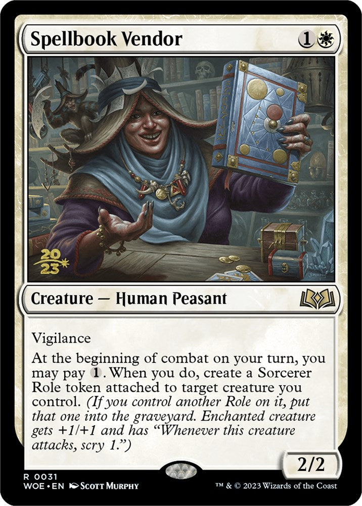 Spellbook Vendor [Wilds of Eldraine Prerelease Promos] | Enigma On Main