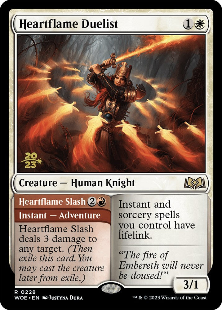 Heartflame Duelist // Heatflame Duelist (Promo Pack) [Wilds of Eldraine Promos] | Enigma On Main