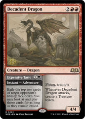 Decadent Dragon // Expensive Taste (Promo Pack) [Wilds of Eldraine Promos] | Enigma On Main