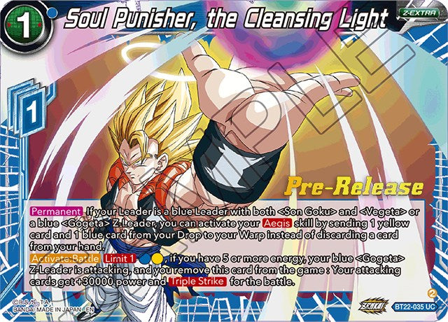 Soul Punisher, the Cleansing Light (BT22-035) [Critical Blow Prerelease Promos] | Enigma On Main