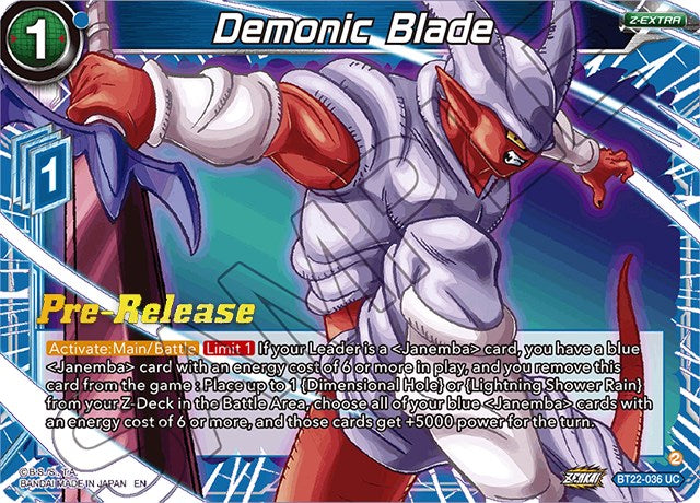 Demonic Blade (BT22-036) [Critical Blow Prerelease Promos] | Enigma On Main