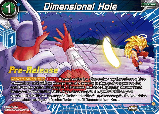 Dimensional Hole (BT22-037) [Critical Blow Prerelease Promos] | Enigma On Main