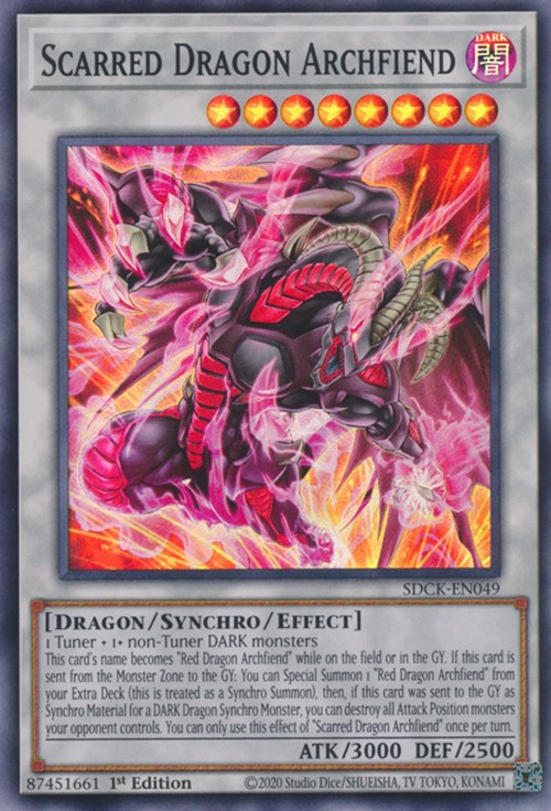 Scarred Dragon Archfiend [SDCK-EN049] Super Rare | Enigma On Main