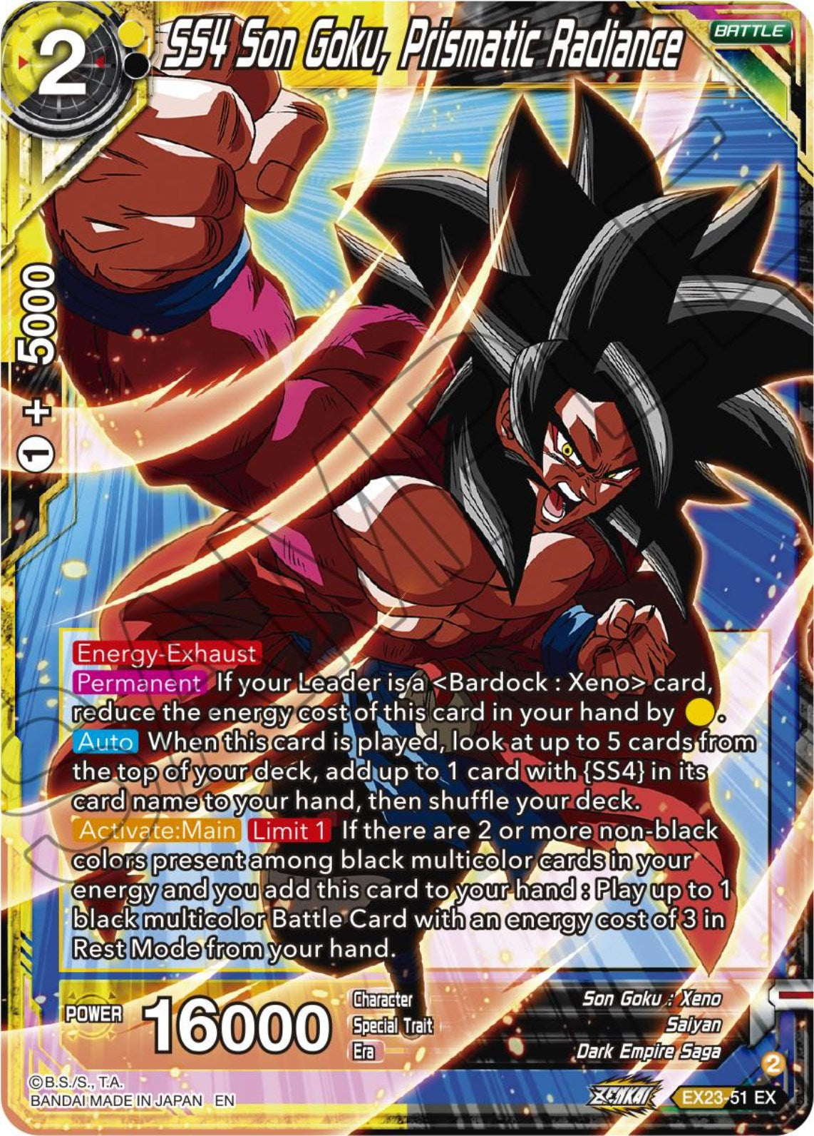 SS4 Son Goku, Prismatic Radiance (EX23-51) [Premium Anniversary Box 2023] | Enigma On Main