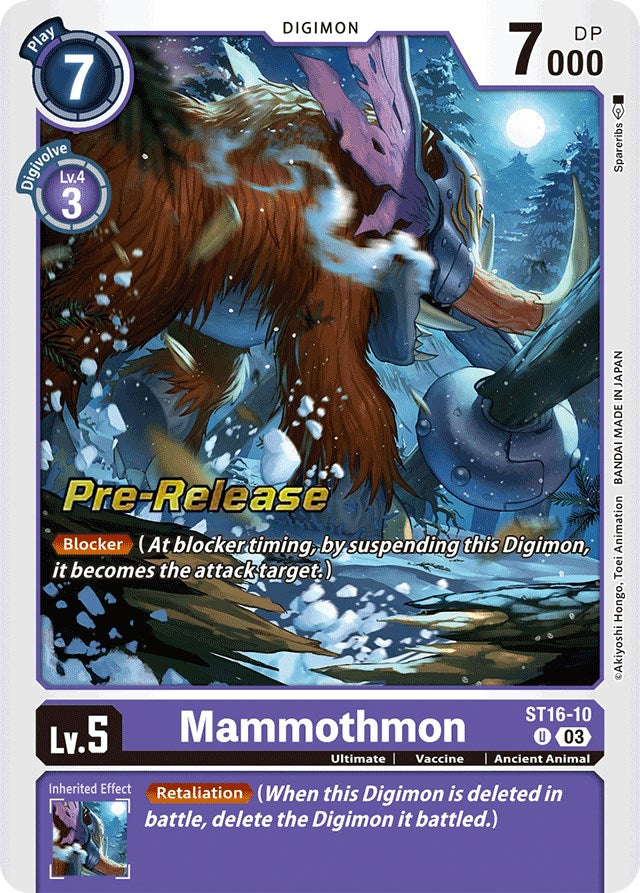 Mammothmon [ST16-10] [Starter Deck: Wolf of Friendship Pre-Release Cards] | Enigma On Main