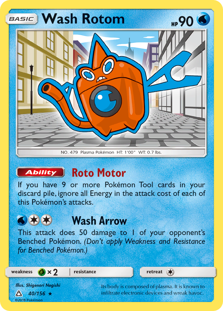 Wash Rotom (40/156) [Sun & Moon: Ultra Prism] | Enigma On Main