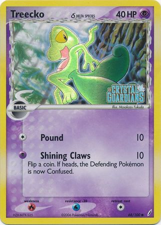 Treecko (68/100) (Delta Species) (Stamped) [EX: Crystal Guardians] | Enigma On Main