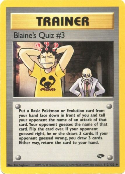 Blaine's Quiz #3 (112/132) [Gym Challenge Unlimited] | Enigma On Main