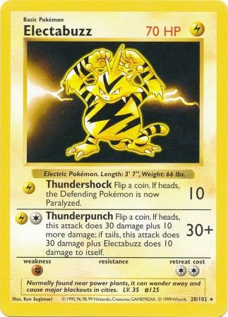 Electabuzz (20/102) [Base Set Shadowless Unlimited] | Enigma On Main