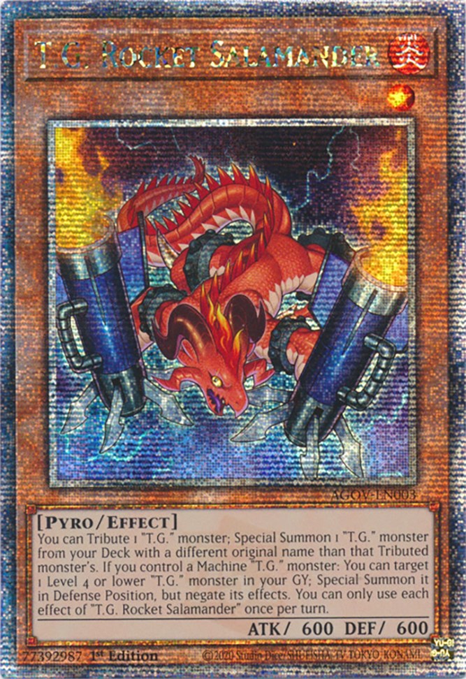 T.G. Rocket Salamander (Quarter Century Secret Rare) [AGOV-EN003] Quarter Century Secret Rare | Enigma On Main