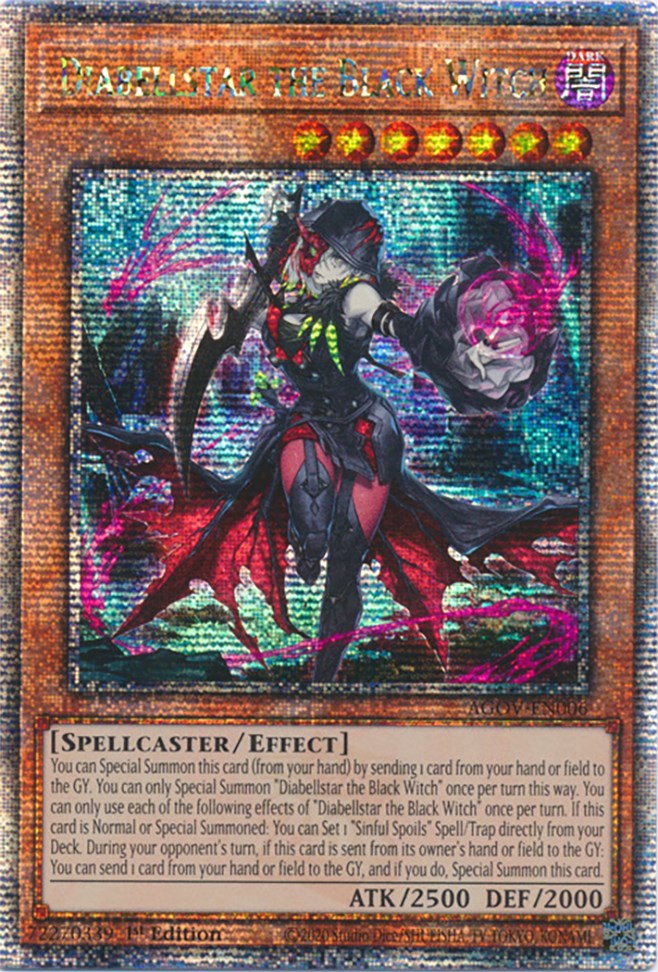 Diabellstar the Black Witch (Quarter Century Secret Rare) [AGOV-EN006] Quarter Century Secret Rare | Enigma On Main