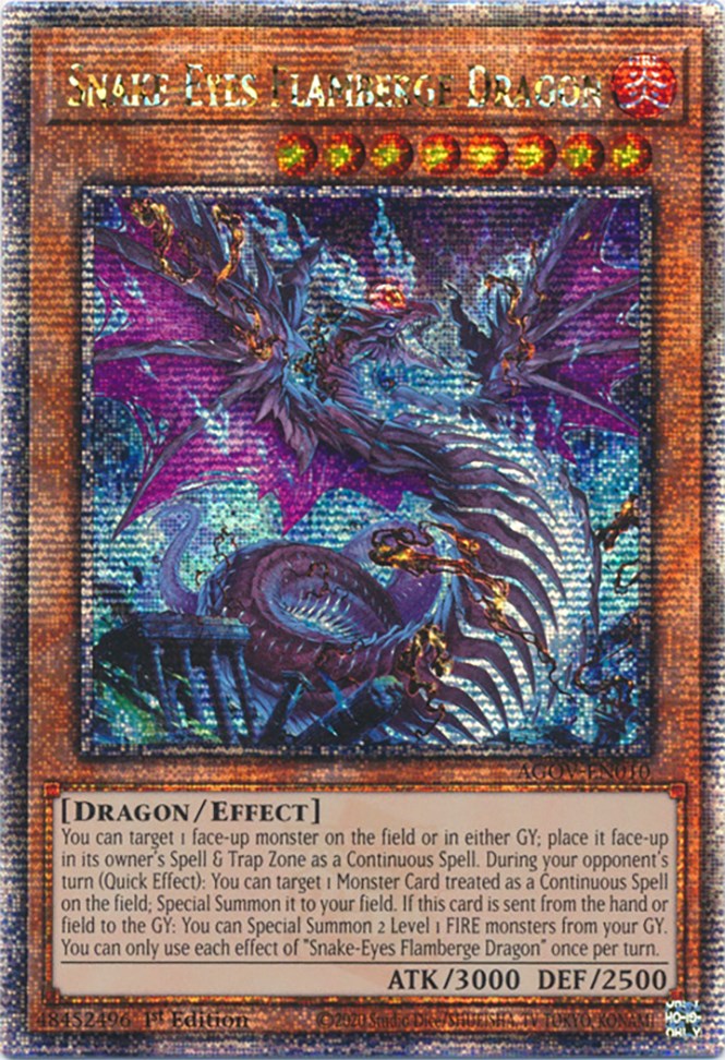 Snake-Eyes Flamberge Dragon (Quarter Century Secret Rare) [AGOV-EN010] Quarter Century Secret Rare | Enigma On Main