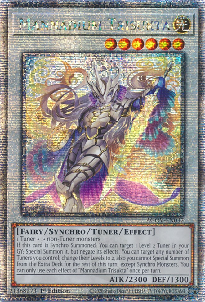 Mannadium Trisukta (Quarter Century Secret Rare) [AGOV-EN037] Quarter Century Secret Rare | Enigma On Main